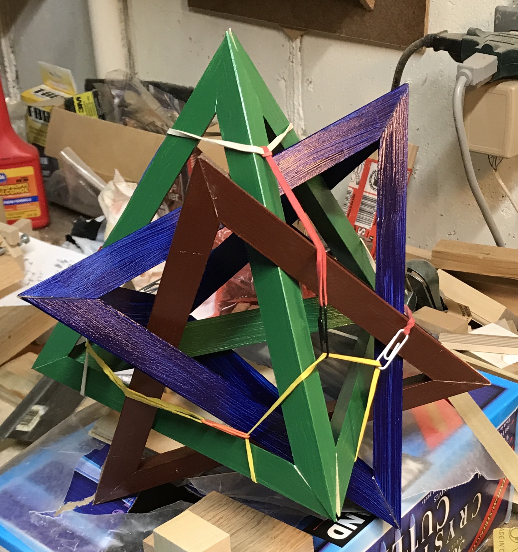 The third tetrahedron in place